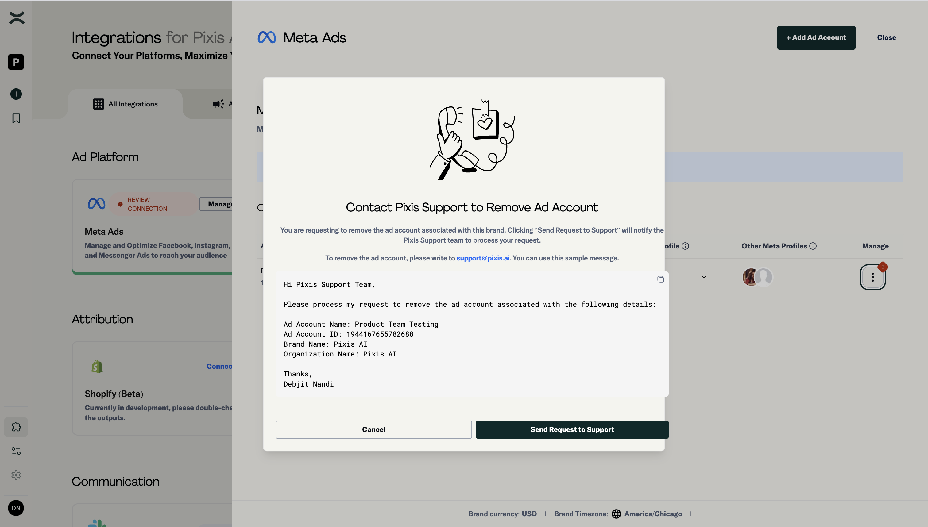Primary Profile with full Access to Ad Account is required